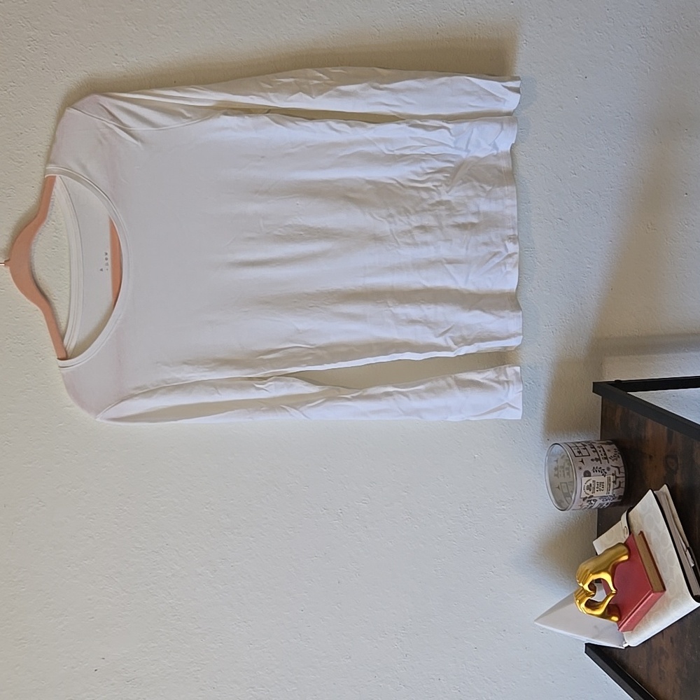 White long sleeve top